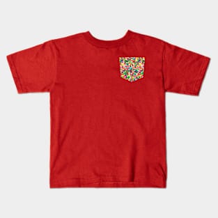 Pocket - Spring Colors Multicolored Kids T-Shirt